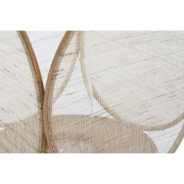 DKD Home Decor Portavela Oriental de Bambú y Cristal, Marrón - Colección Yejun, 42 cm Ancho x 55 cm Alto x 42 cm Fondo