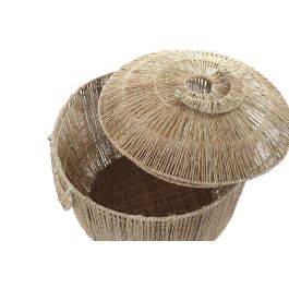DKD Home Decor Cesta Balines Marron Yute Metal 51 x 48 x 51 cm Set de 2