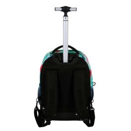 Disney Lilo y Stitch Mochila Trolley GTS FAN Guitar Verde con ruedas, compartimentos y bolsillo acolchado Disney Lilo y Stitch Mochila Trolley GTS FAN Guitar Verde con ruedas, compartimentos y bolsillo acolchado