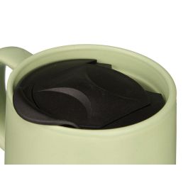 Vessia Taza con Base de Corcho y Tapa Surtida, Cerámica, 350 ml, 12.5x11x8.5 cm (Set de 24)