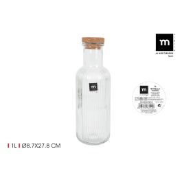 La Mediterranea Botella de Vidrio con Tapa de Corcho 1L (24 Unidades) Precio: 46.49999992. SKU: B1AXXJ6J6Q
