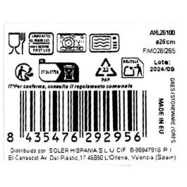 La Mediterranea Plato Llano Ø26 cm Monaco Brillo (6 Unidades)