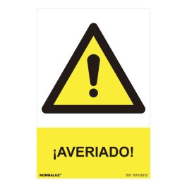 Normaluz Cartel Peligro "Averiado" PVC 0.7mm 30x40cm Amarillo/Negro