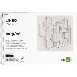 Liderpapel Bloc Dibujo Artístico Folio 230x325mm 180 gr/m2 20 Hojas con Recuadro Perforado