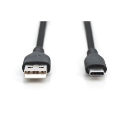 Digitus ST-ST Cable de Carga USB-A a USB-C 2.0, Silicona, 1m, 60W, Negro