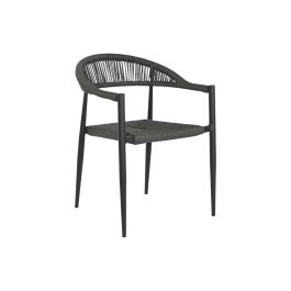 Silla de Jardín Home ESPRIT Negro Gris oscuro Aluminio Ratán 56 x 60 x 78 cm Precio: 96.69000011. SKU: B1J2MYCA8V