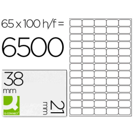Q-connect KF01581 Etiqueta Adhesiva 38,1x21,2mm para Fotocopiadora Laser Ink-jet Caja 100 Hojas Din A4 Precio: 8.68999978. SKU: B1AGEW92FK