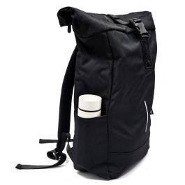 EWENT Mochila EW2536 17.3" Trendy Roll Unisex Impermeable Negro, Diseño Ampliable 25.5L-34L, Compartimento Portátil, Puerto USB