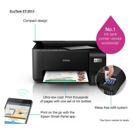 Epson EcoTank ET-2815 Impresora Multifunción A4 Color con Wi-Fi, Negro