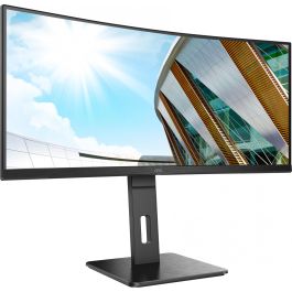 AOC CU34P2A Monitor Curvo de 34" Quad HD (3440x1440) VA 1ms 100Hz, HDMI, DisplayPort, USB, VESA, Altavoces, Negro