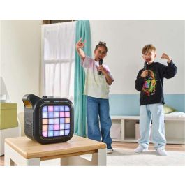 Karaoke Light Party Duo Golden Edition, Altavoz Bluetooth, 2 Micrófonos, 5 Modos Juego, Control Volumen, Luces, Sonidos, +14 Años, 35x20x27.9 cm
