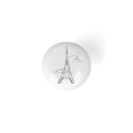 Rei e816 Blister 4 Pomos Redondos Porcelana Acabado Ilustrado Ø40mm Mueble Clásico