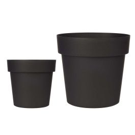 Maceta Plastico Antracita 20Cm Diam Ibergarden (12 Unidades)