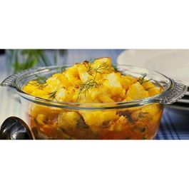 Pyrex Cacerola Classic Vidrio Transparente con Tapa, 33x26x12 cm. Resistente, Saludable. Apta Horno, Microondas, Lavavajillas, Congelador.