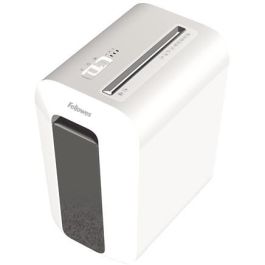 Fellowes Destructora LX65, partículas P-4, 10 hojas, destruye grapas, clips y tarjetas, papelera 22L, uso personal oficina