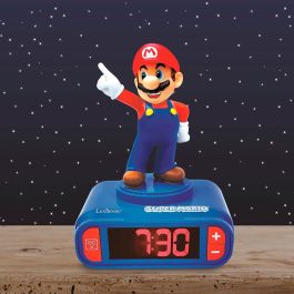 Lexibook Rl800Ni Reloj Despertador Infantil Super Mario con Alarma de Sonidos Originales del Universo Super Mario +3 Años