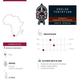 Zoulou Tentation Pinotage - Vino tinto de Sudáfrica