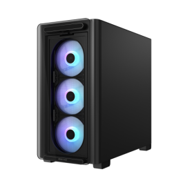 Asus A23 PLUS TG ARGB Negro - Torre PC, micro ATX/Mini-ITX, 3x120mm Ventiladores, Vidrio Templado, RGB, Ref. 90DC00K0-B19010