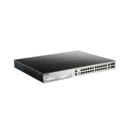 D-Link DGS-3130-30PS Switch Gestionado L3, 24 Puertos Gigabit, 4 SFP+, PoE+, 370W, Montaje en Rack