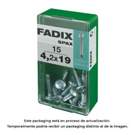 Fadix 10922413 Tornillo Rosca Chapa Cr Autot. 4,2x19mm Caja 15 Unid. Acero Din 7504n