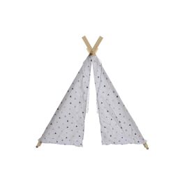 DKD Home Decor Tipi Infantil 110 x 106 x 110 cm Algodon y Madera con Estampado de Unicornio