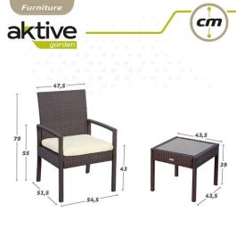 Conjunto de 2 sillones (54,5x56x79 cm) y mesita (43,5 x 39 cm) aktive Conjunto de 2 sillones (54,5x56x79 cm) y mesita (43,5 x 39 cm) aktive
