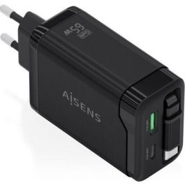 Aisens ASCH-65W3P071-BK Cargador GaN 65W Negro, 2x USB-C, 1x USB-A, Carga Rápida Precio: 22.68999986. SKU: B13CYXCS3K