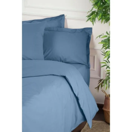 Juego de Cama Funda Nórdica 220x240 cm y 2 Fundas Almohada 60x60 cm 100% Algodón Reforzado Azul