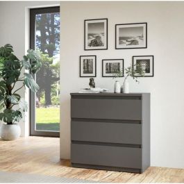 Cómoda - CHELSEA - 3 cajones - Antracita - 77,2 x 42,2 x 79,9 cm Cómoda - CHELSEA - 3 cajones - Antracita - 77,2 x 42,2 x 79,9 cm Precio: 108.94999962. SKU: B187MQJD67