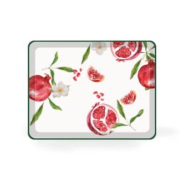 La Mediterranea Bandeja Melamina 27 x 21 cm Diseño 3 Frutas (18 Unidades)