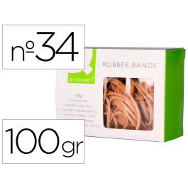 Q-connect Gomillas elásticas 100 gr 100x3 mm número 34 Precio: 1.9941768. SKU: B135BNA8D8