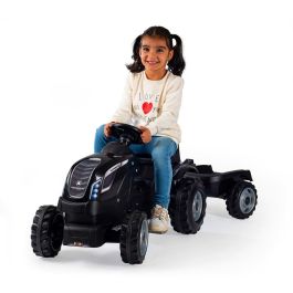 Smoby Farmer XL Pedal Tractor + Trailer - Negro