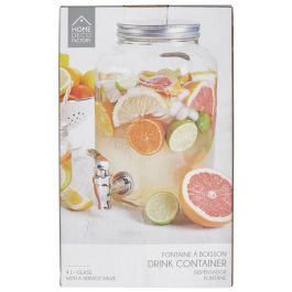 Home Deco Factory Dispensador Bebida 4 L Cristal Colección Cocktail
