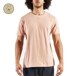 Camiseta de Manga Corta Hombre Kappa Edson Pink Salmón M