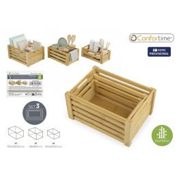 Inde Set 3 Cajas Bambú Organización 30.5x23x15.2 cm y 28x18 cm (6 Unidades) Precio: 67.95000025. SKU: B1JA3QM8TF
