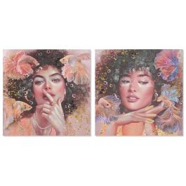 Cuadro DKD Home Decor Mujer 100 x 3 x 100 cm Moderno (2 Unidades) Precio: 94.50000054. SKU: S3042893