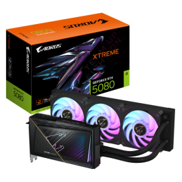 Gigabyte AORUS GeForce RTX 5080 XTREME WATERFORCE 16G - Tarjeta Gráfica 16GB GDDR7, PCI-E 5.0, 2805MHz, NVIDIA DLSS 4, GV-N5080AORUSX W-16GD Precio: 1573.49999983. SKU: B1EEGLTF5Y