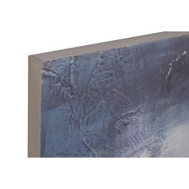 DKD Home Decor Cuadro Romantico Azul Blanco Bailarinas Lienzo Pino 100 x 100 cm (2 Unidades)