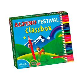 Alpino Lápices de Colores Festival Classbox Caja de 288 Unidades, 12 Colores Surtidos