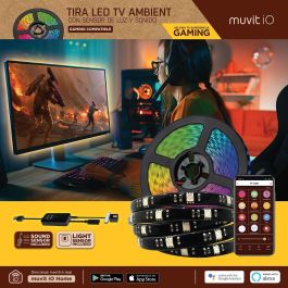 muvit iO Tira LED USB WiFi TV RGB 3m con sensor ambiental y de sonido
