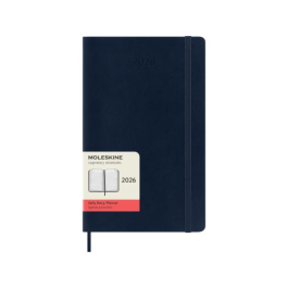 Moleskine DSB2012DC3Y26 Agenda 2026 Diaria 12 Meses Tapa Blanda Tamaño L (13x21 cm) Azul Zafiro