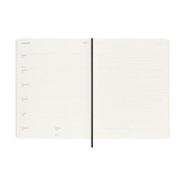 Moleskine DSB12WN4Y26 Agenda Semanal 12 Meses 2026 Tapa Blanda XL (19x25 cm) Negra con Página de Notas