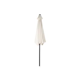 DKD Home Decor Parasol de Jardín y Terraza Inclinable 300x300 cm 250 cm Alto 6 Varillas Beige Gris Oscuro Acero Poliéster 180 gsm