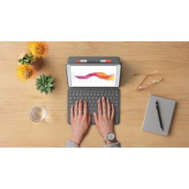 Logitech Combo Touch Teclado con Trackpad para Apple iPad 10.2"-10.5" (7ª/8ª Generación) Gris