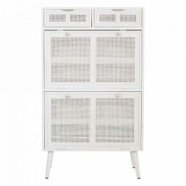 Armario zapatero Alexandra House Living Blanco 32 x 120 x 70 cm Rejilla