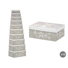 Caja Decorativa Pincello 63 Blanco Gris Cartón (2 Unidades)