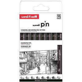 Uniball Rotulador calibrado PIN de tinta pigmentada negro - Set de 8 unidades: 0.05-0.2-0.4-0.6-0.8-1.0-1.2-brush Precio: 11.79000042. SKU: B15G8KCKQQ