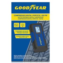 Compresor de neumáticos portátil digital 150 PSI, batería 2600 mAh Power Bank USB-C, LCD, linterna LED, multiuso coches motos bicicletas balones GOD0019