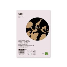 Cartulina Kraft Liderpapel A4 180 gr-M2 Paquete De 50 Hojas