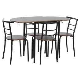 Mesa Basicos DKD Home Decor Negro Marron 55 x 78 x 121 cm Set de 5 Precio: 163.89000001. SKU: B1BXS6L5SZ